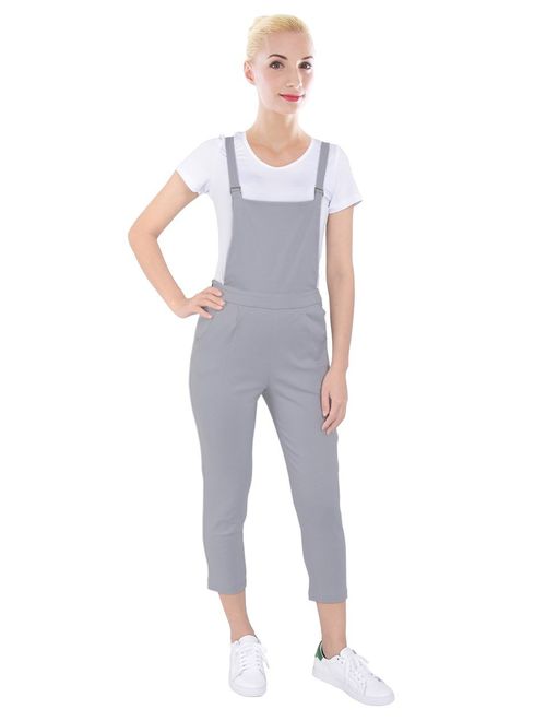 PattyCandy Womens Jumpsuit Overalls with Fitted Capri Pants