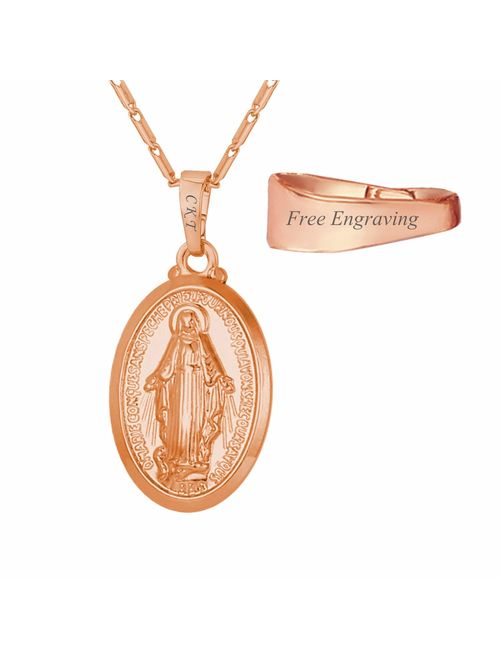 U7 Virgin Mary Necklace & Chain 22