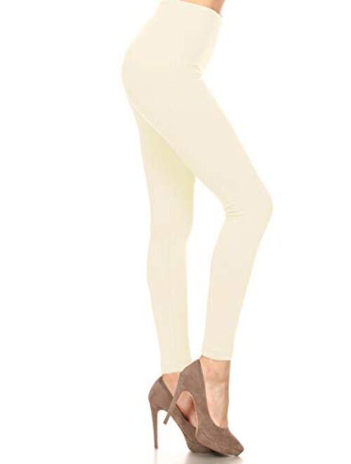 Leggings Depot Women's Popular REG/Plus Premium Warm Fleece Lined Leggings Tights Pants