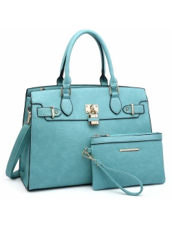 Women Handbags and Purses Ladies Shoulder Bag Top Handle Satchel Tote Work Bag with Wallet