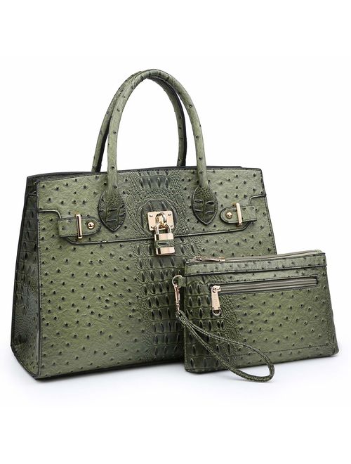 Dasein Women Handbags and Purses Ladies Shoulder Bag Top Handle Satchel Tote Work Bag with Wallet