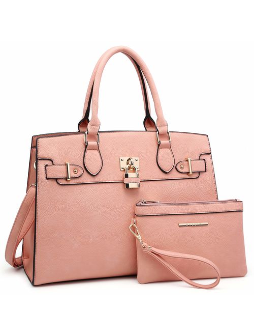 Dasein Women Handbags and Purses Ladies Shoulder Bag Top Handle Satchel Tote Work Bag with Wallet