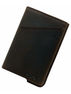 FIDELO Minimalist Wallet for Men - Slim Credit Card Holder RFID Mens Wallets and Leather Case