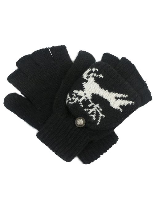 Dahlia Women's Winter Wool Flip Top Gloves