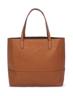 Overbrooke Large Vegan Leather Tote - Womens Slouchy Shoulder Bag with Open Top