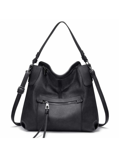 Realer Hobo Large Cross-body / Shoulder Bag with Tassel