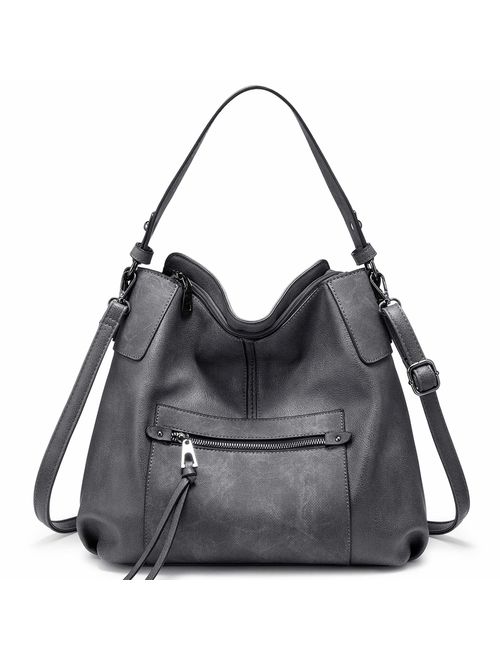 Realer Hobo Large Cross-body / Shoulder Bag with Tassel