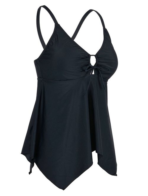 Buy Firpearl Women's Tankini Swimsuits Modest Flowy Crossback Plus Size ...
