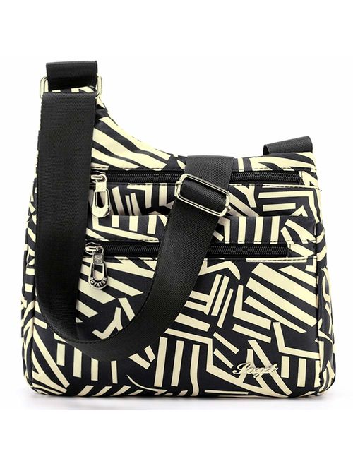 STUOYE Nylon Multi-Pocket Crossbody Purse Bags for Women Travel Shoulder Bag