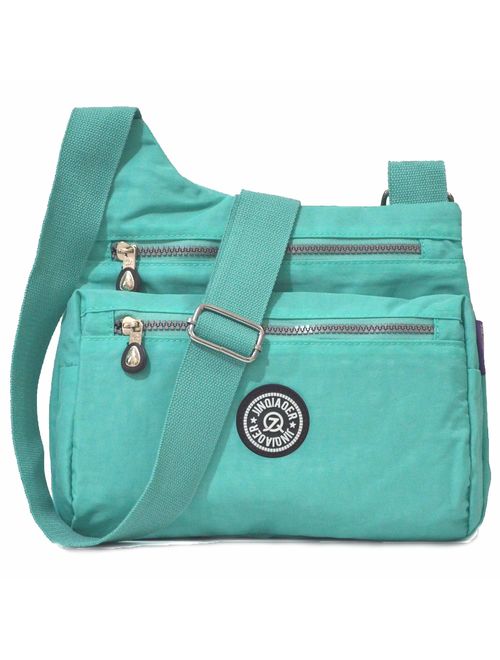 STUOYE Nylon Multi-Pocket Crossbody Purse Bags for Women Travel Shoulder Bag