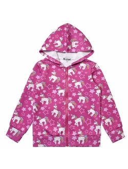 Girls Zip Up Hoodie Jacket Unicorn Sweatshirt with Pockets