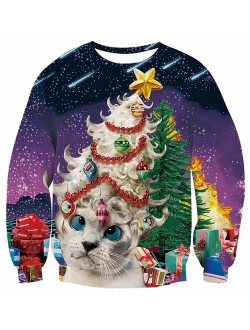 Leapparel Men&Women 3D Graphic Printed Ugly Christmas Sweater Funny Sweatshirt Long Sleeve Pullover