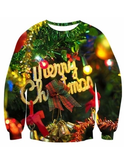 Leapparel Men&Women 3D Graphic Printed Ugly Christmas Sweater Funny Sweatshirt Long Sleeve Pullover