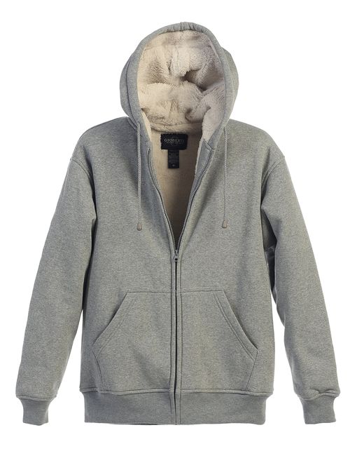 Gioberti Men Heavyweight Sherpa Lined Fleece Hoodie Jacket