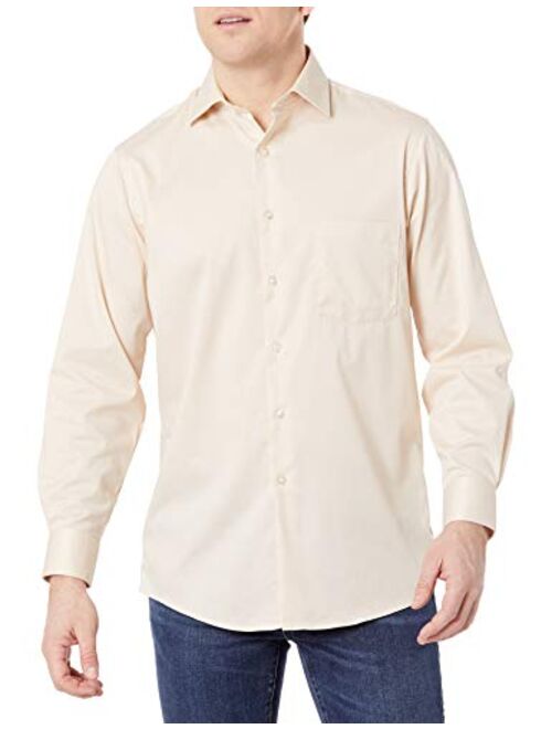 Van Heusen Men's Solid Regular Fit Flex Collar Stretch Long Sleeve Dress Shirt