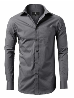 Diig Slim Regular Fit Work Shirt, Dress Shirt XS M 2 XL