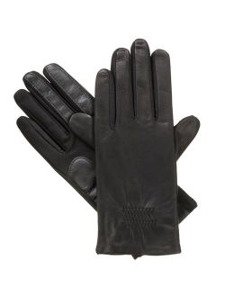 Women's Classic Stretch Leather Touchscreen Cold Weather Gloves, Fleece Lining