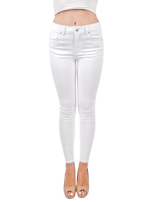 Wax Women's Juniors Basic Stretchy Fit Skinny Jeans