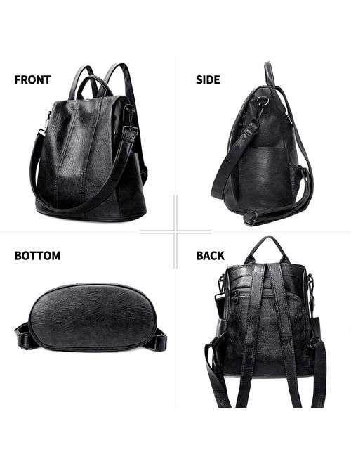 Women Backpack Fashion PU Leather Backpack Purse Anti-theft Backpack Ladies Shoulder Bags