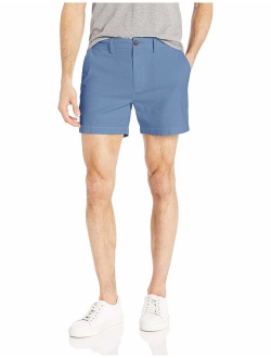 Amazon Brand - Goodthreads Men's 5 Cotton Solid Regular Fit Ziper Fly Short