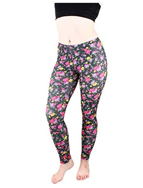 Carnival Women's Full-Length Printed Soft Microfiber Legging