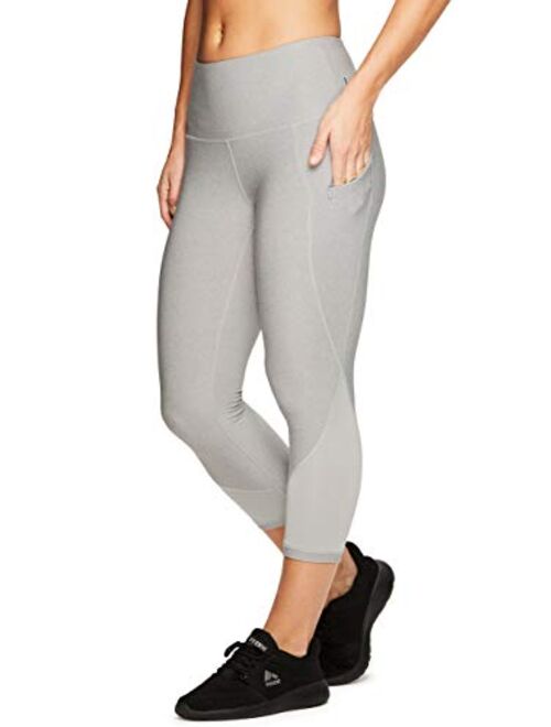 RBX Active Women's Fashion Capri Legging with Mesh Inserts