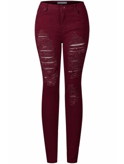 2LUV Women's Distressed Skinny Jeans