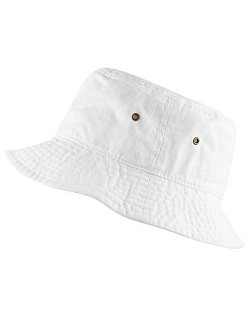 The Hat Depot 300N Unisex  Cotton Packable Summer Travel Bucket Beach Sun Hat