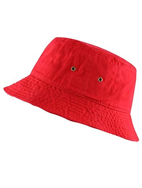 The Hat Depot 300N Unisex  Cotton Packable Summer Travel Bucket Beach Sun Hat