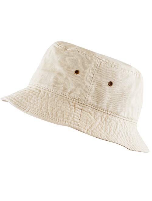 The Hat Depot 300N Unisex  Cotton Packable Summer Travel Bucket Beach Sun Hat