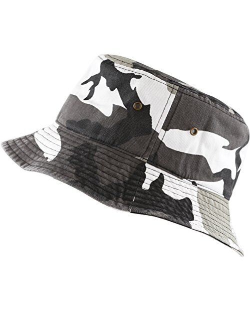 The Hat Depot 300N Unisex  Cotton Packable Summer Travel Bucket Beach Sun Hat