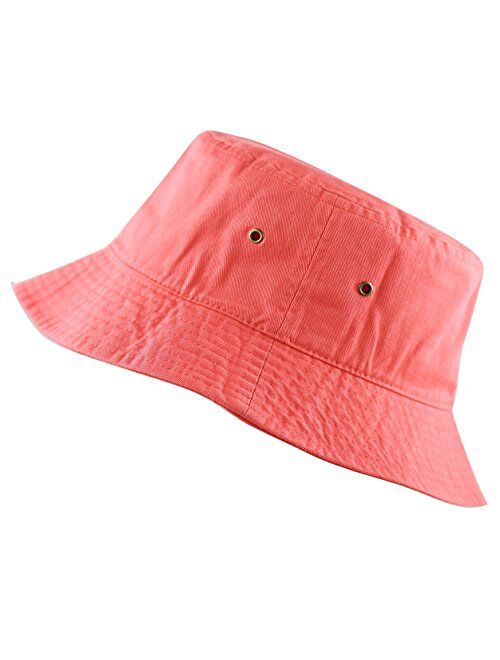 The Hat Depot 300N Unisex  Cotton Packable Summer Travel Bucket Beach Sun Hat