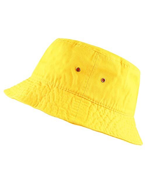 The Hat Depot 300N Unisex  Cotton Packable Summer Travel Bucket Beach Sun Hat