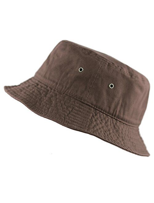 The Hat Depot 300N Unisex  Cotton Packable Summer Travel Bucket Beach Sun Hat