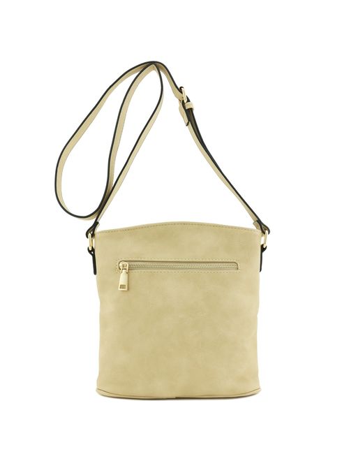 Triple Zip Pocket Medium Crossbody Bag