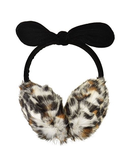 Simplicity Women's Faux Fur Fleece Winter Ear Warmers, Fleece Bow