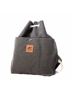 Lemur Bags Canvas Backpack Purse - Cute Eco-Friendly Drawstring Shoulder Bucket Day Bag