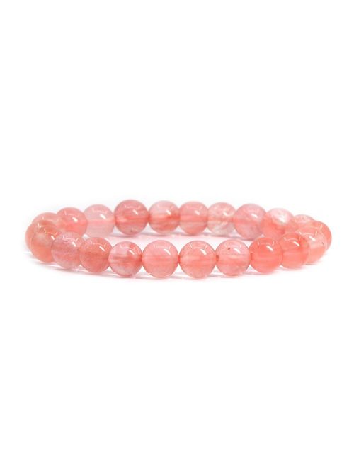 Justinstones Gem Semi Precious Gemstone 8mm Round Beads Stretch Bracelet 7 Inch Unisex