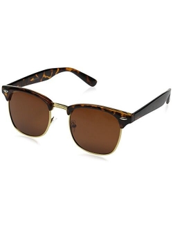 zeroUV - Half Frame Semi-Rimless Horn Rimmed Sunglasses