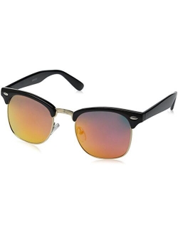 zeroUV - Half Frame Semi-Rimless Horn Rimmed Sunglasses