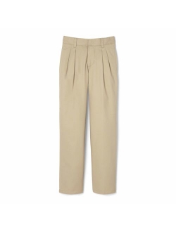 Boys' Pleated Double Knee Pant with Adjustable Waist