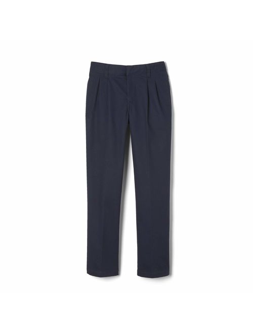 French Toast Boys' Pleated Double Knee Pant with Adjustable Waist