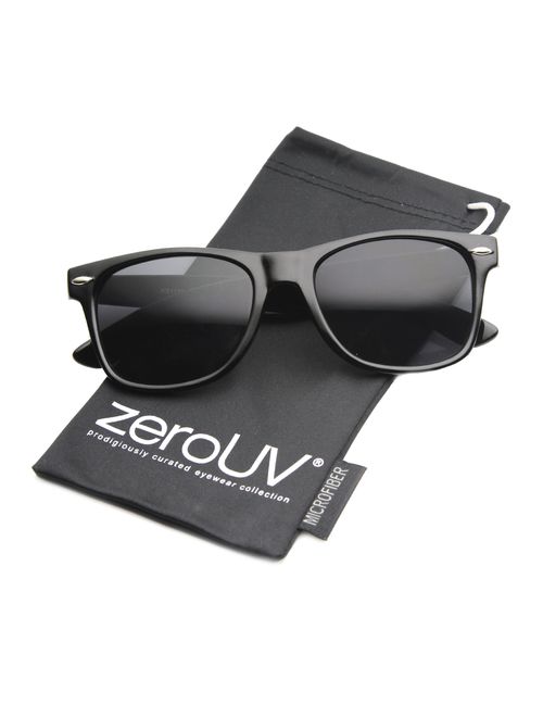 zeroUV - Matte Black Horn Rimmed Sunglasses