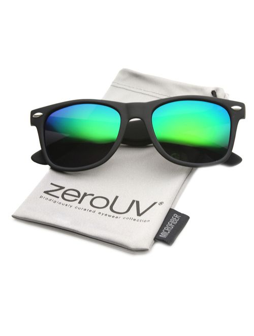 zeroUV - Matte Black Horn Rimmed Sunglasses