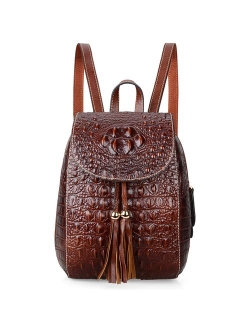 Leather Backpack For Women Crocodile Bags Fashion Casual Backpack Purses