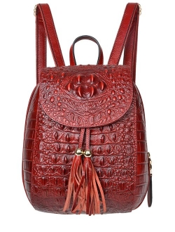 Leather Backpack For Women Crocodile Bags Fashion Casual Backpack Purses