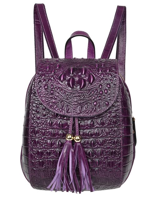 PIJUSHI Leather Backpack For Women Crocodile Bags Fashion Casual Backpack Purses