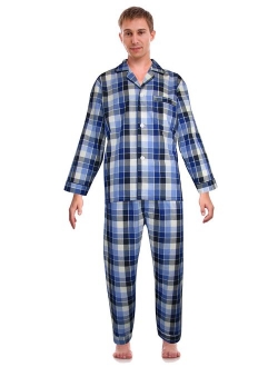 RK Classical Sleepwear Men's Broadcloth Woven Pajama Set