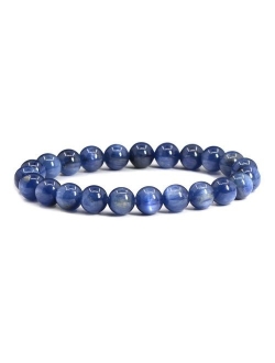 Justinstones Gem Semi Precious Gemstone 8mm Round Beads Stretch Bracelet 7 Inch Unisex