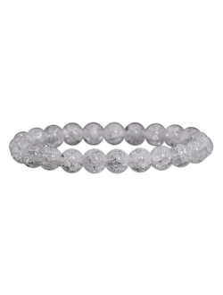 Justinstones Gem Semi Precious Gemstone 8mm Round Beads Stretch Bracelet 7 Inch Unisex